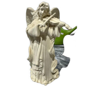 Angel with Violin Taper Candle Holder Partylite Felicity 9-1/2"